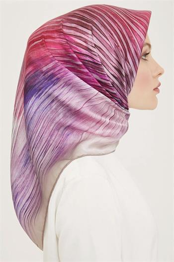 Armine İpek Eşarp 2024 Yaz - 9143-34 Mor Lila Twill
