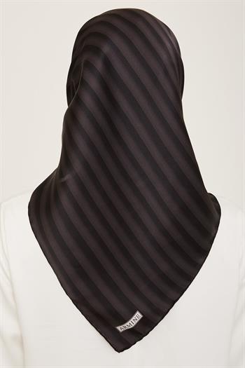 Armine İpek Eşarp 2024 Yaz - 9150-85 Siyah Füme Sura