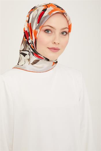 Armine İpek Eşarp 2024 Yaz - 9153-03 Kırmızı Twill