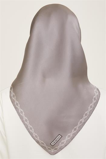 Armine İpek Eşarp 2024 Yaz - 9154-54 Koyu Gri Sura
