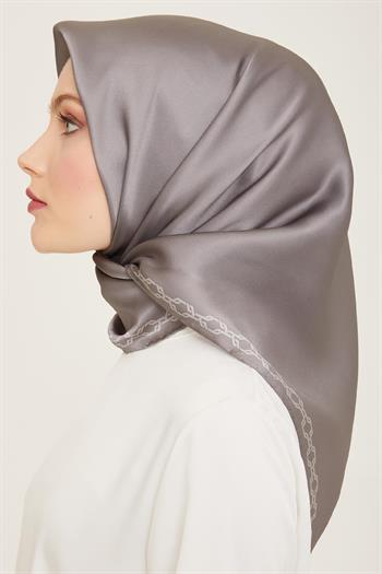 Armine İpek Eşarp 2024 Yaz - 9154-54 Koyu Gri Sura