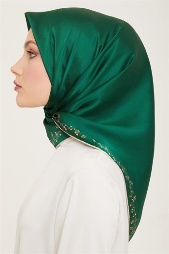 Armine İpek Eşarp 2024 Yaz - 9168-89 Zümrüt Twill