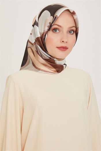 Armine İpek Eşarp 2025 Kış - 9200-85 Siyah Vizon Sura