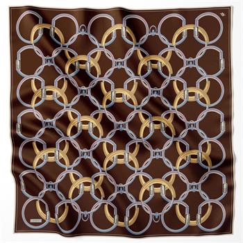 Armine İpek Eşarp 2025 Kış - 9203-38 Kahve Twill