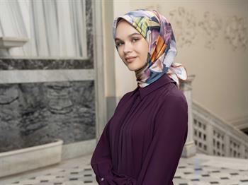 Armine İpek Eşarp 2025 Kış - 9205-05 Krem Sura