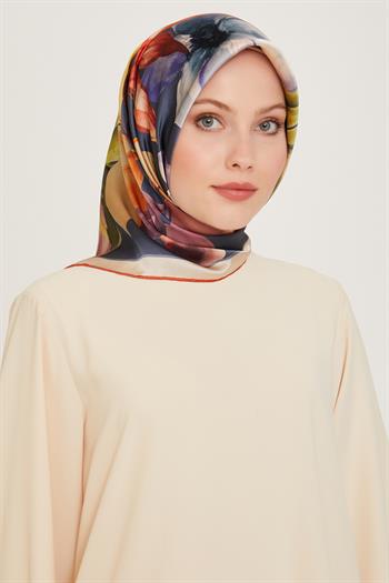 Armine İpek Eşarp 2025 Kış - 9205-05 Krem Gül Kurusu Twill
