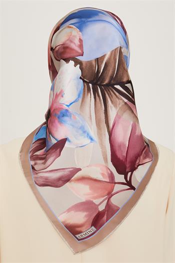 Armine İpek Eşarp 2025 Kış - 9205-07 Koyu Taş Mürdüm Twill