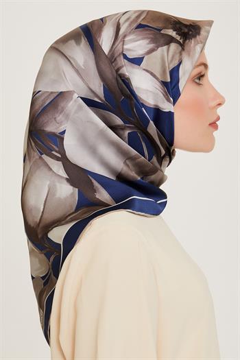 Armine İpek Eşarp 2025 Kış - 9205-31 Lacivert Taş Twill