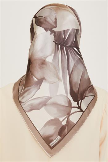 Armine İpek Eşarp 2025 Kış - 9205-33 Taş Ekru Sura