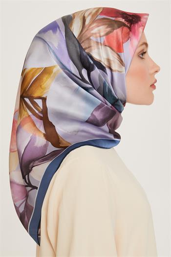 Armine İpek Eşarp 2025 Kış - 9205-36 Açık Mavi Sura