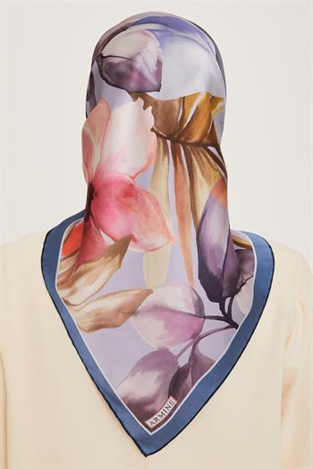 Armine İpek Eşarp 2025 Kış - 9205-36 Açık Mavi Sura