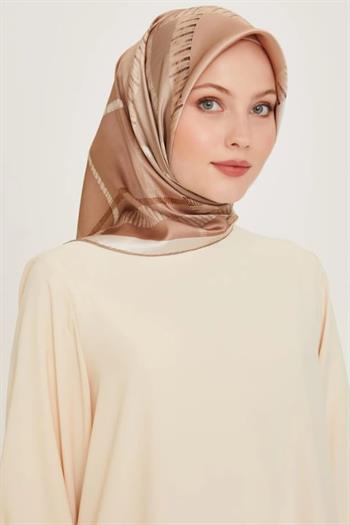 Armine İpek Eşarp 2025 Kış - 9206-85 Vizon Twill