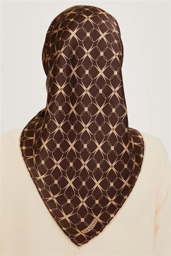 Armine İpek Eşarp 2025 Kış - 9207-34 Acı Kahve Twill