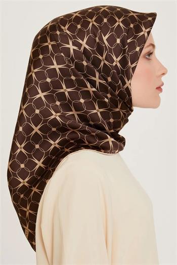 Armine İpek Eşarp 2025 Kış - 9207-34 Acı Kahve Twill