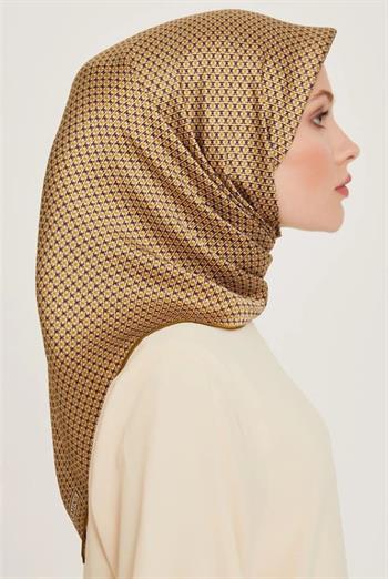 Armine İpek Eşarp 2025 Kış - 9210-33 Hardal Twill