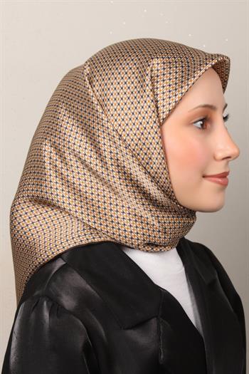 Armine İpek Eşarp 2025 Kış - 9210-35 Sütlü Kahve Sura