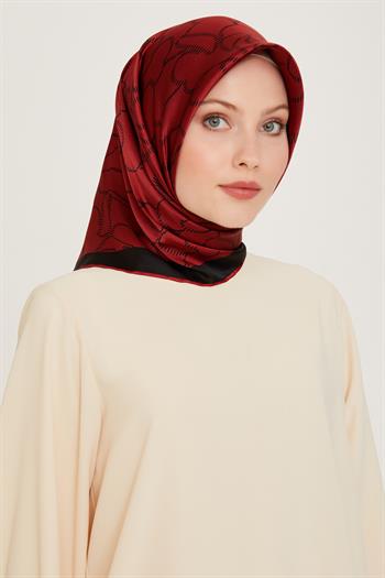Armine İpek Eşarp 2025 Kış - 9222-36 Bordo Sura