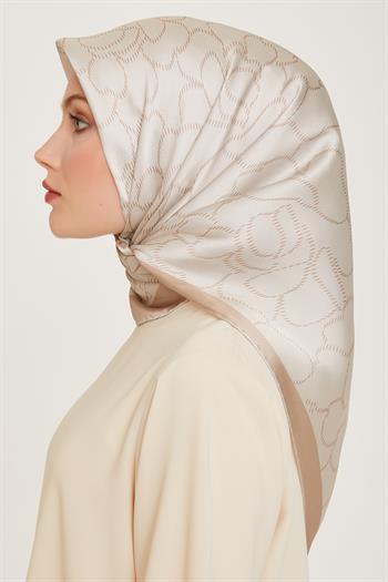 Armine İpek Eşarp 2025 Kış - 9222-84 Krem Bej Twill