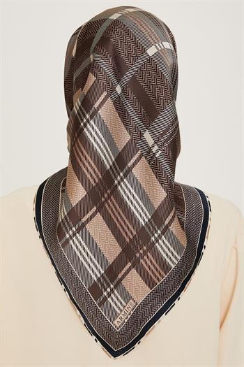 Armine İpek Eşarp 2025 Kış - 9223-32 Siyah Vizon Twill