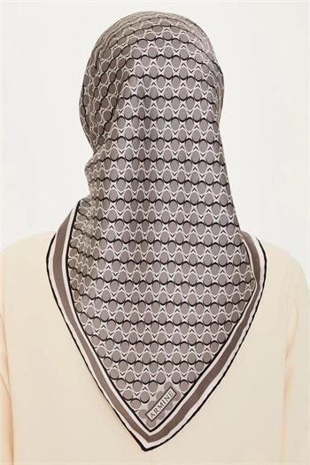 Armine İpek Eşarp 2025 Kış - 9226-81 Gri Twill