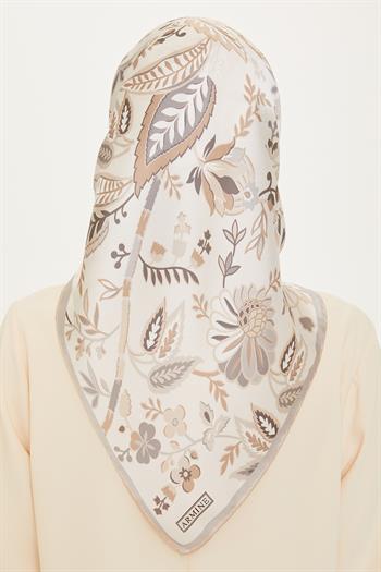 Armine İpek Eşarp 2025 Kış - 9227-85 Bej Twill