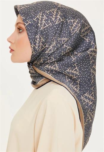 Armine İpek Eşarp 2025 Kış - 9228-05 Lacivert Twill