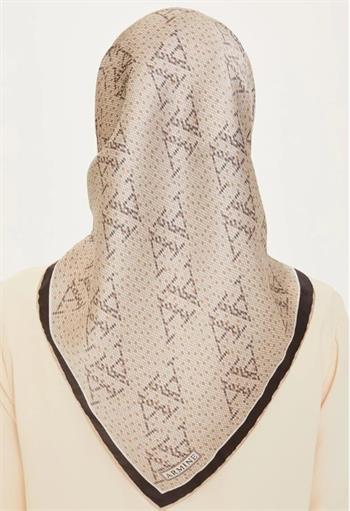 Armine İpek Eşarp 2025 Kış - 9228-81 Bej Gri Twill