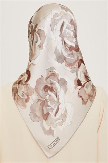 Armine İpek Eşarp 2025 Kış - 9234-84 Bej Sura