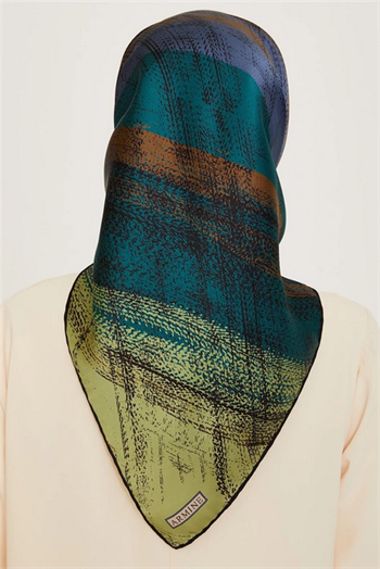 Armine İpek Eşarp 2025 Kış - 9236-82 Yeşil Twill