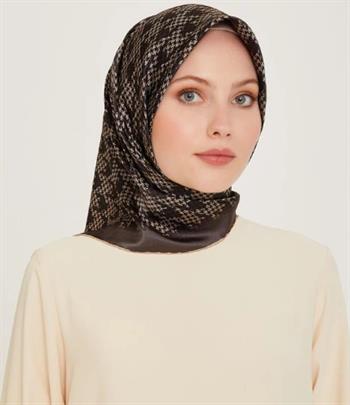 Armine İpek Eşarp 2025 Kış - 9239-35 Koyu Gri Twill