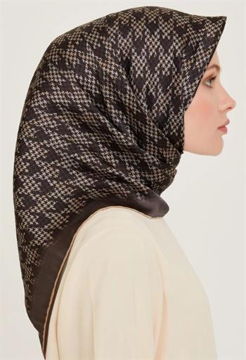 Armine İpek Eşarp 2025 Kış - 9239-35 Koyu Gri Twill