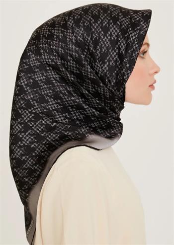 Armine İpek Eşarp 2025 Kış - 9239-82 Gri Twill