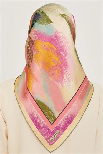 Armine İpek Eşarp 2025 Kış - 9240-32 Tereyağı Sarısı Sura