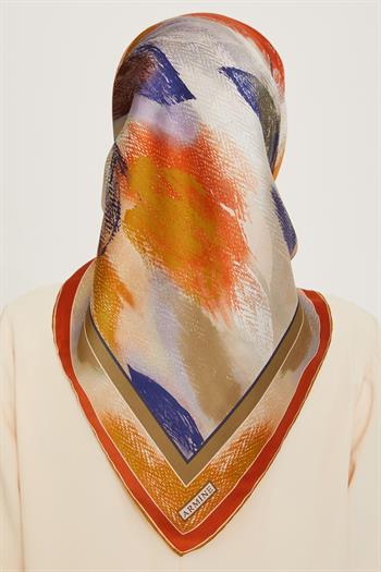 Armine İpek Eşarp 2025 Kış - 9240-82 Turuncu Twill