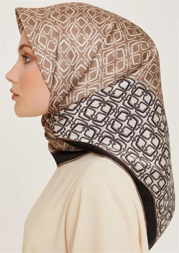 Armine İpek Eşarp 2025 Kış - 9248-32 Siyah Vizon Twill 