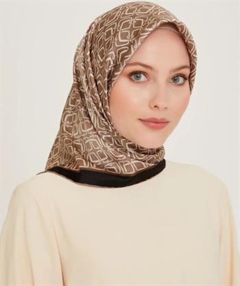 Armine İpek Eşarp 2025 Kış - 9248-32 Siyah Vizon Twill 