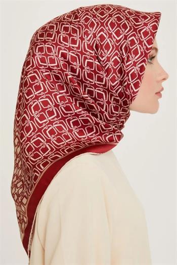 Armine İpek Eşarp 2025 Kış - 9248-82 Bordo Twill
