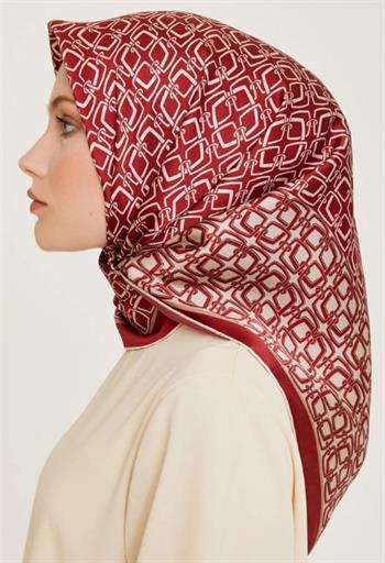 Armine İpek Eşarp 2025 Kış - 9248-82 Bordo Twill
