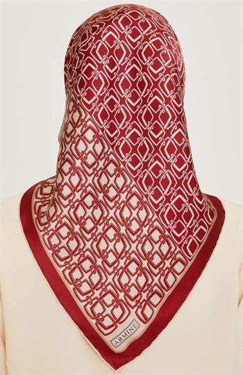 Armine İpek Eşarp 2025 Kış - 9248-82 Bordo Twill