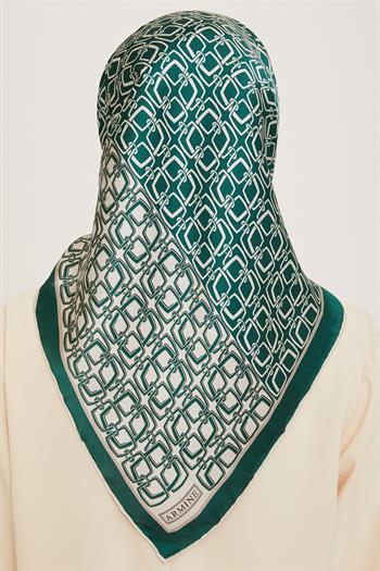 Armine İpek Eşarp 2025 Kış - 9248-86 Yeşil Twill