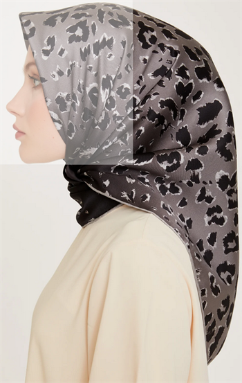 Armine İpek Eşarp 2025 Kış - 9249-38 Füme Siyah Sura
