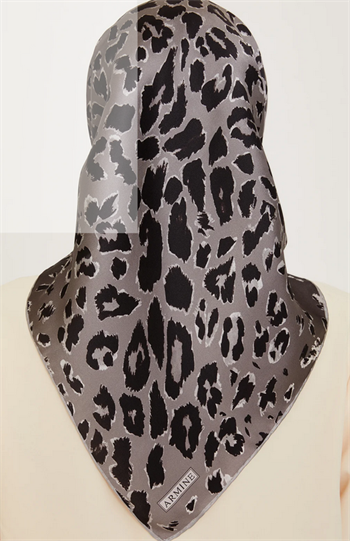 Armine İpek Eşarp 2025 Kış - 9249-38 Füme Siyah Sura