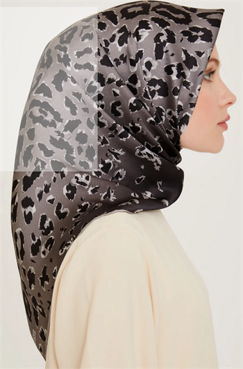 Armine İpek Eşarp 2025 Kış - 9249-38 Füme Siyah Sura