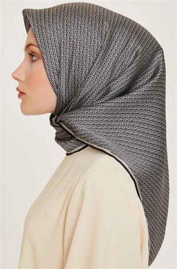Armine İpek Eşarp 2025 Kış - 9250-01 Gri Twill