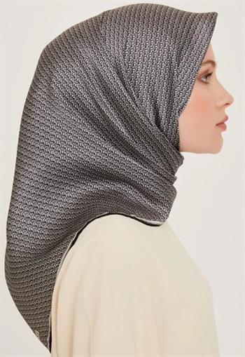 Armine İpek Eşarp 2025 Kış - 9250-01 Gri Twill