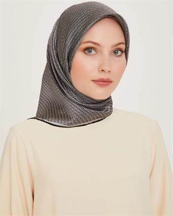 Armine İpek Eşarp 2025 Kış - 9250-01 Gri Twill