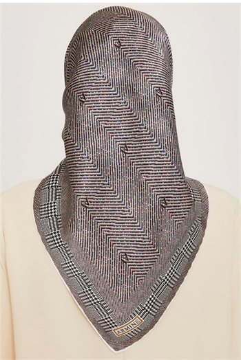 Armine İpek Eşarp 2025 Kış - 9252-09 Gri Twill