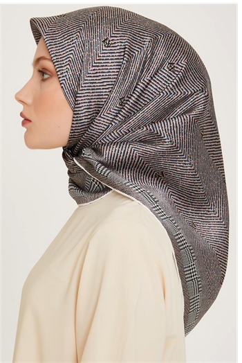Armine İpek Eşarp 2025 Kış - 9252-09 Gri Twill
