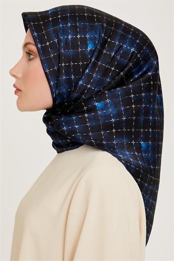 Armine İpek Eşarp 2025 Kış - 9259-01 Lacivert Saks Twill