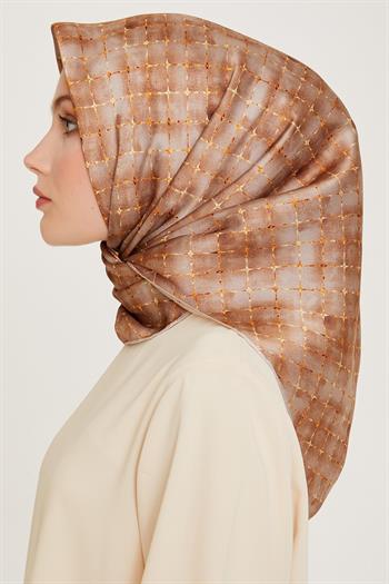 Armine İpek Eşarp 2025 Kış - 9259-82 Bej Twill